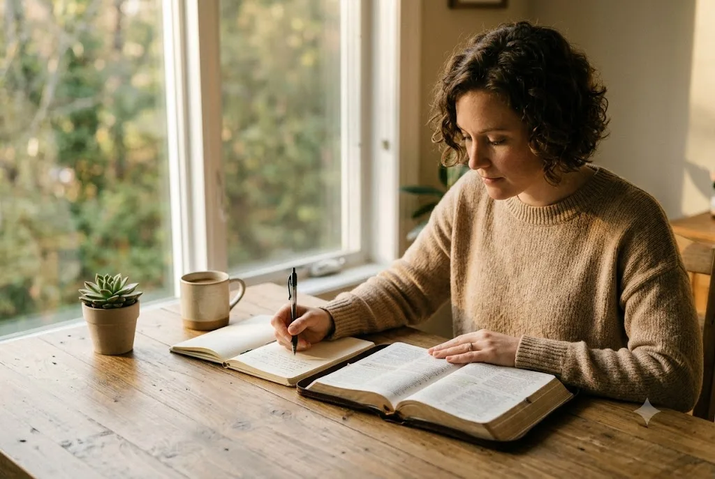 Person studying the Bible while learning how can we understand the Bible