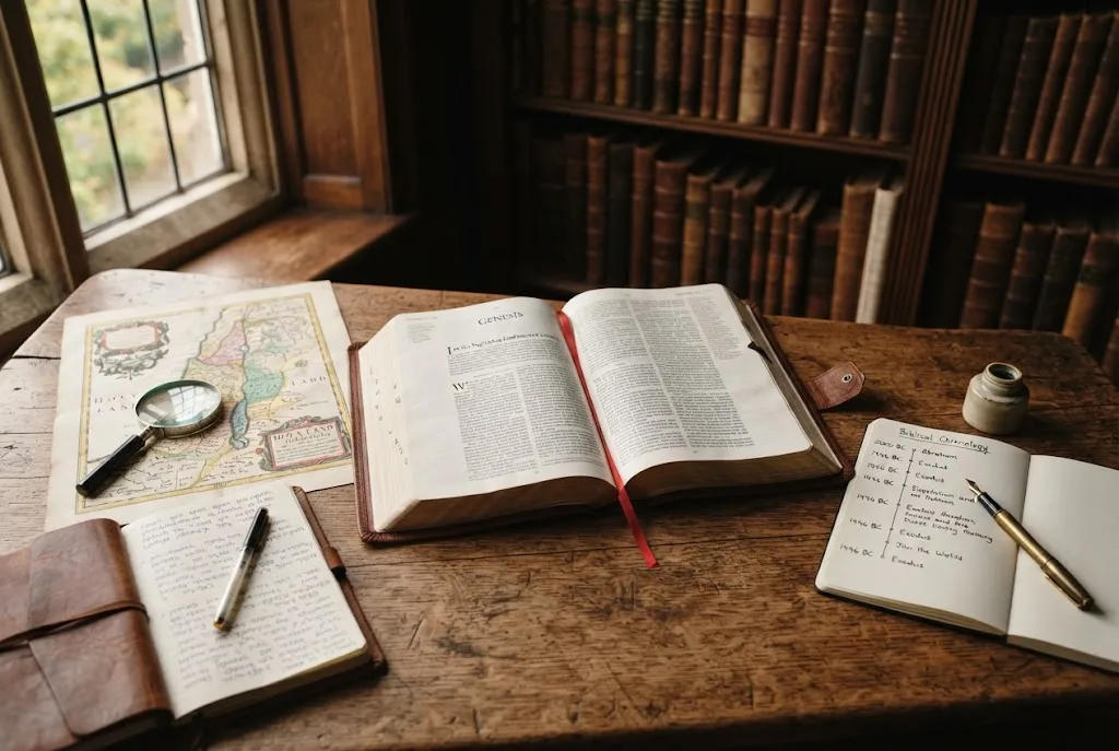 historical books of the bible shown in an Old Testament study setting