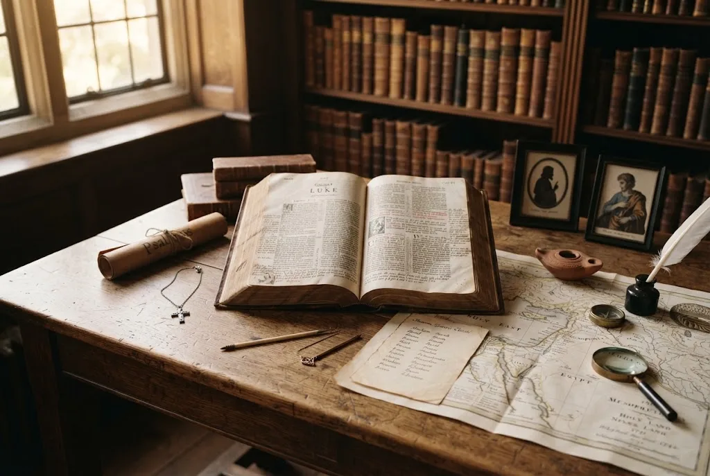 people in the Bible represented in a historical biblical study setting