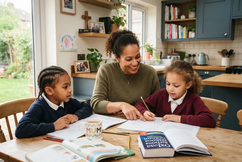Single parenting in a Christian family with children at home