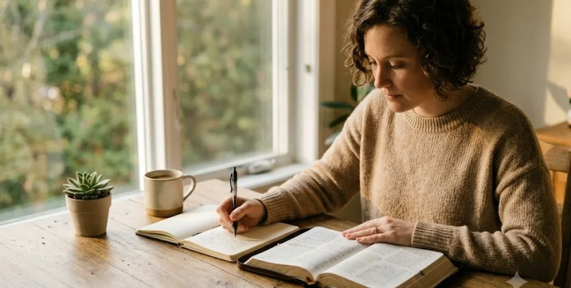 Person studying the Bible while learning how can we understand the Bible